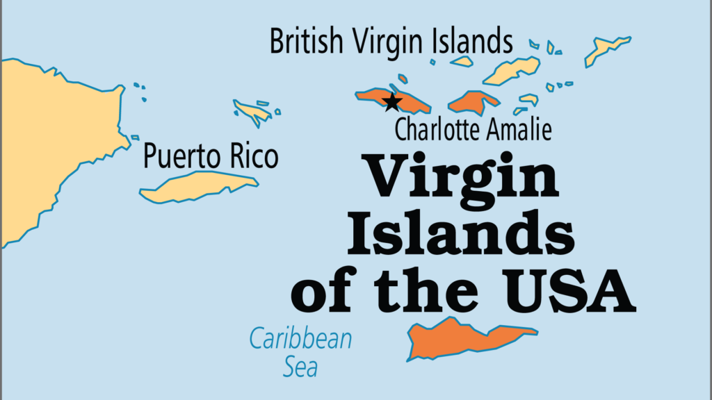 US virgin island in summer